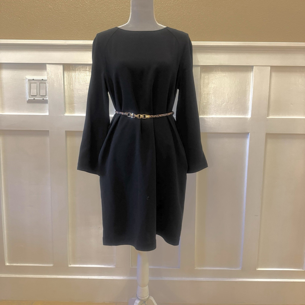 Theory Long Sleeves Dress Size:M Black Pockets No Belt